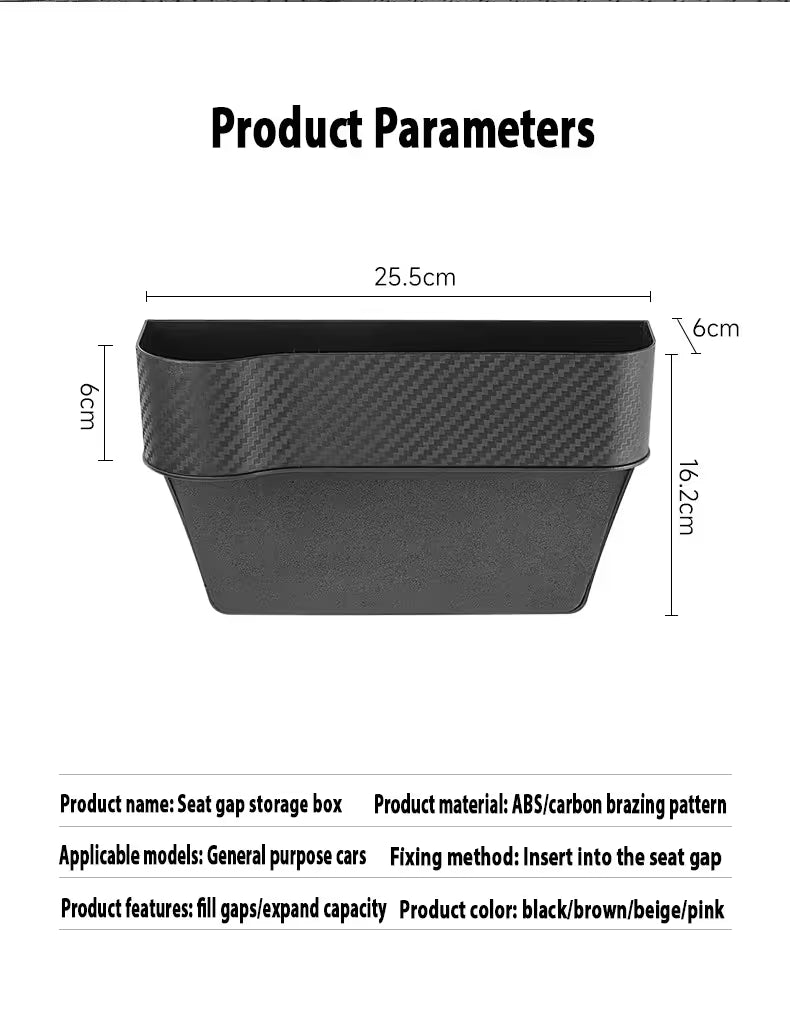 1-pair carbon fibre car seat gap filler — view 8