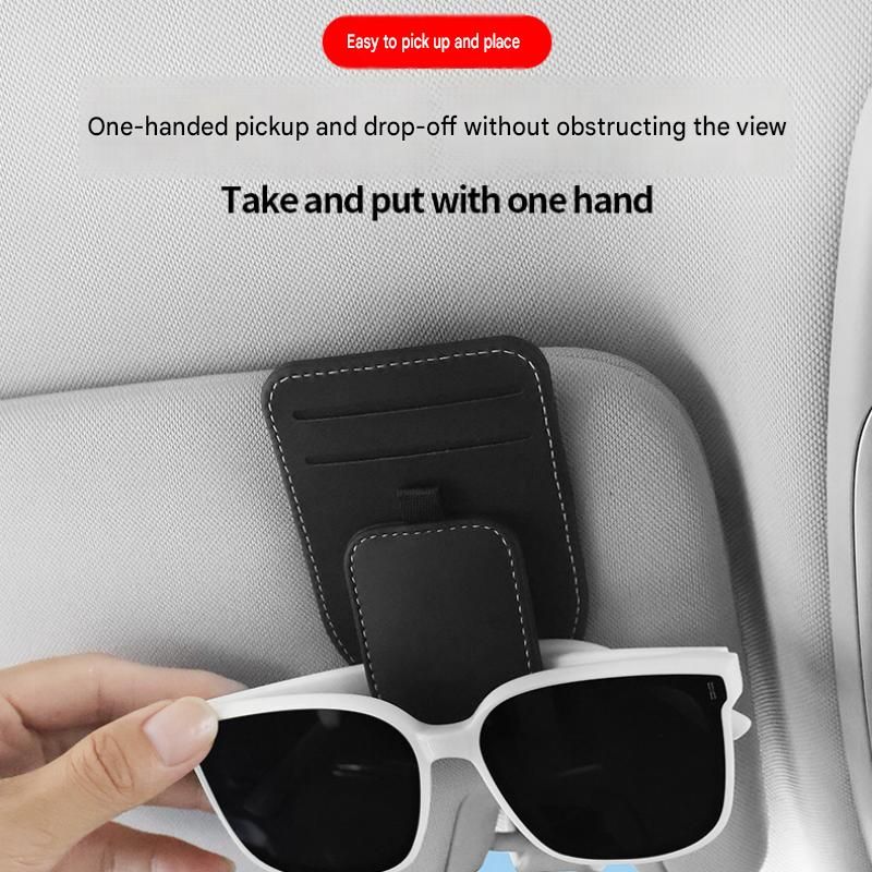 Car sun visor magnetic glasses clip — view 4