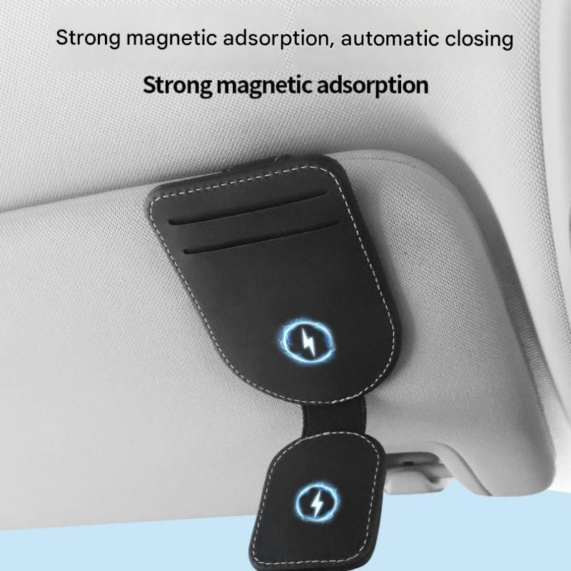 Car sun visor magnetic glasses clip — view 6
