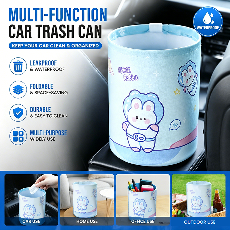 Foldable dual-layer car rubbish bin — view 15