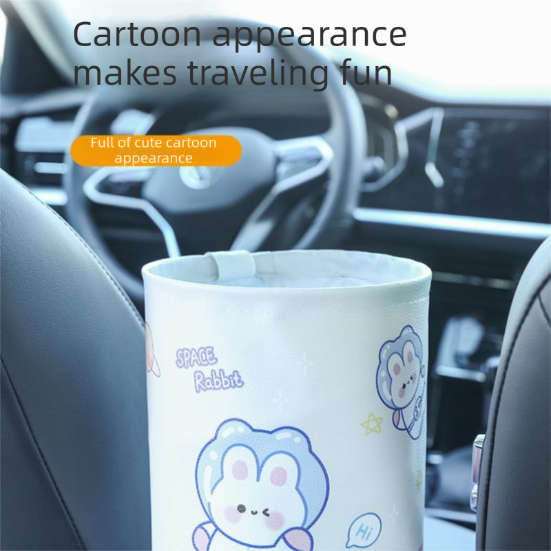 Foldable dual-layer car rubbish bin — view 5