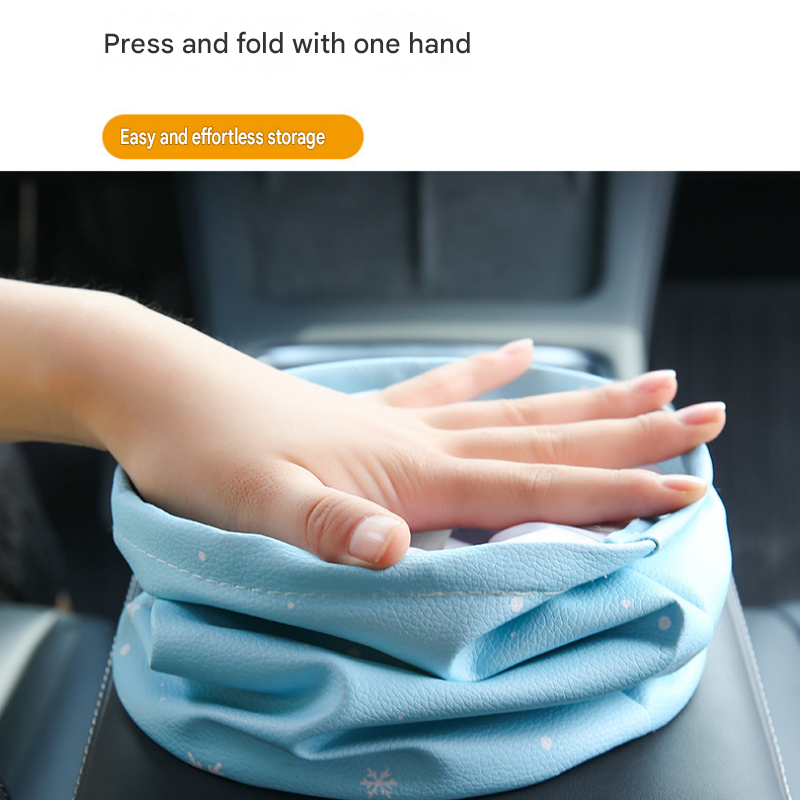 Foldable dual-layer car rubbish bin — view 7