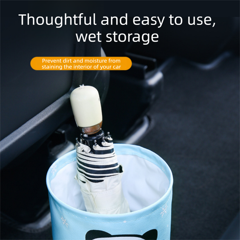 Foldable dual-layer car rubbish bin — view 12