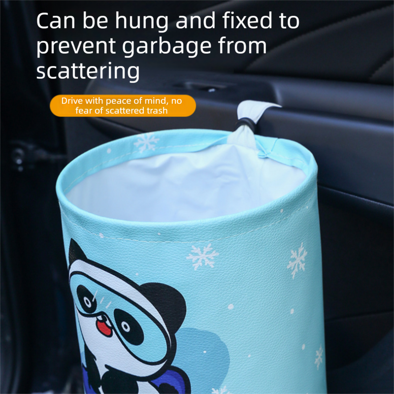 Foldable dual-layer car rubbish bin — view 13