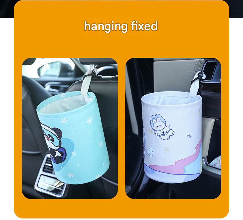 Foldable dual-layer car rubbish bin — view 14