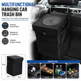 Small foldable car rubbish bin black — view 2