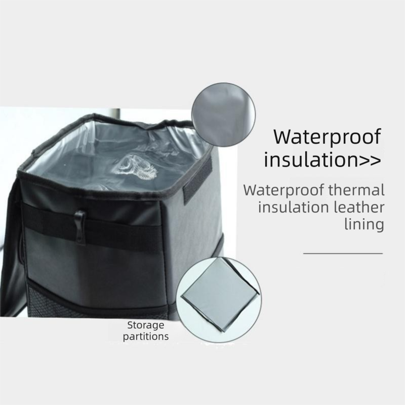 Small foldable car rubbish bin black — view 11