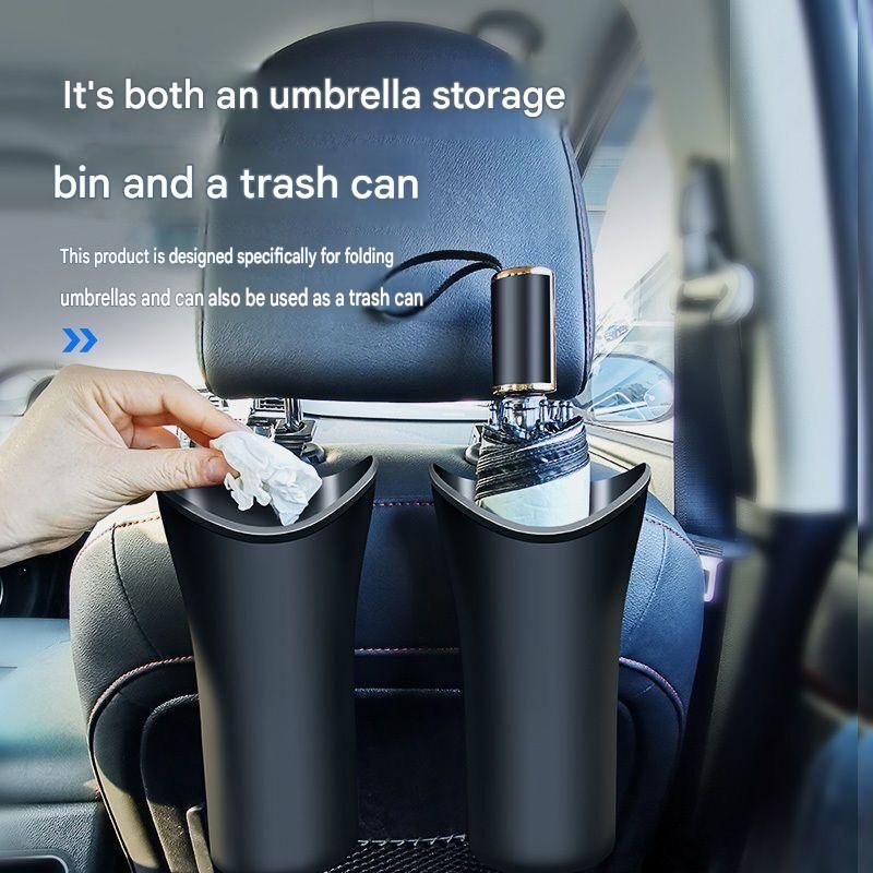 Car umbrella storage bucket hanging bin — view 4