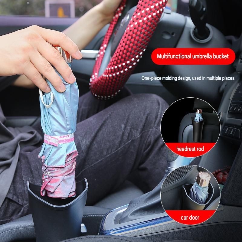 Car umbrella storage bucket hanging bin — view 5