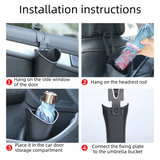 Car umbrella storage bucket hanging bin — view 12