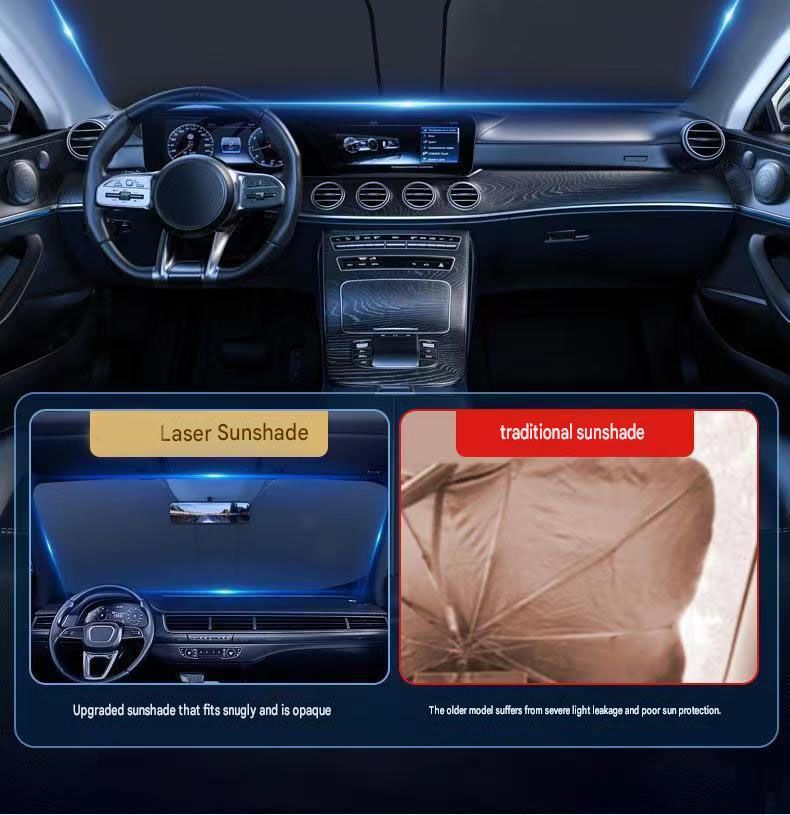 Reflective foldable car windscreen sun shade — view 8