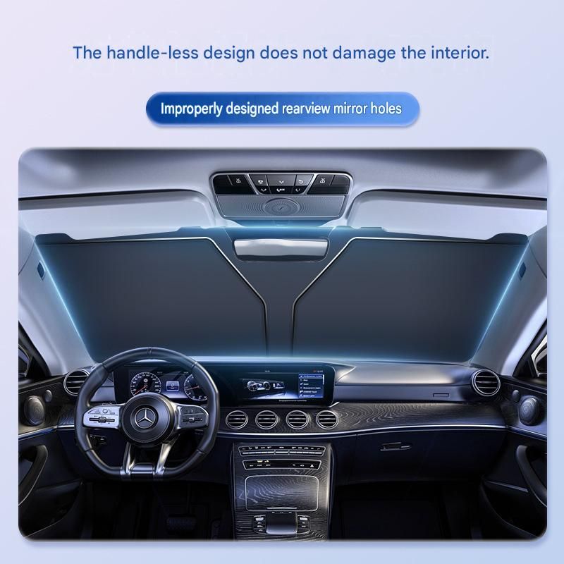 Reflective foldable car windscreen sun shade — view 11