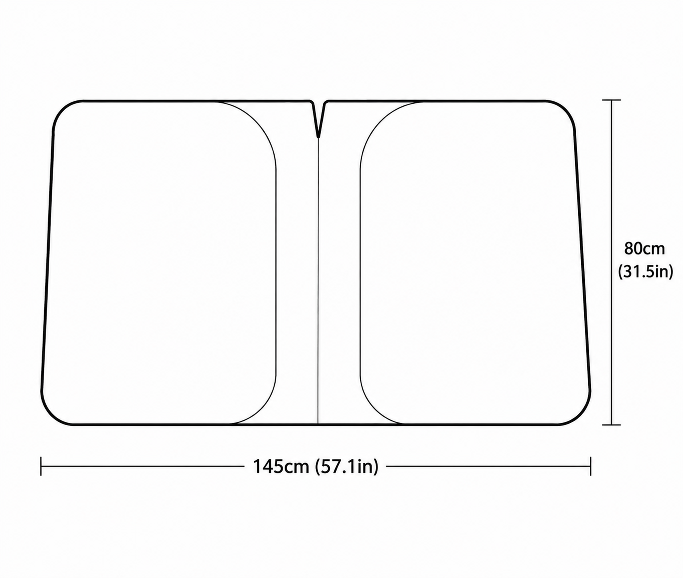Reflective foldable car windscreen sun shade — view 12
