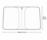 Reflective foldable car windscreen sun shade — view 12