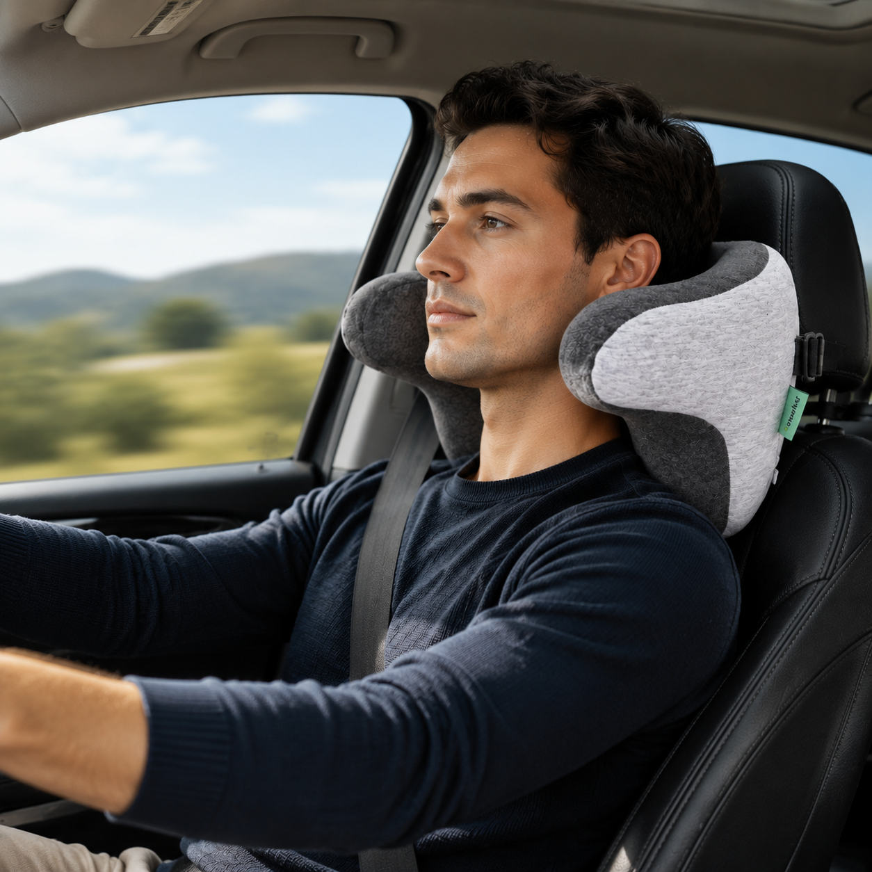 Ergonomic memory foam car neck pillow — view 4