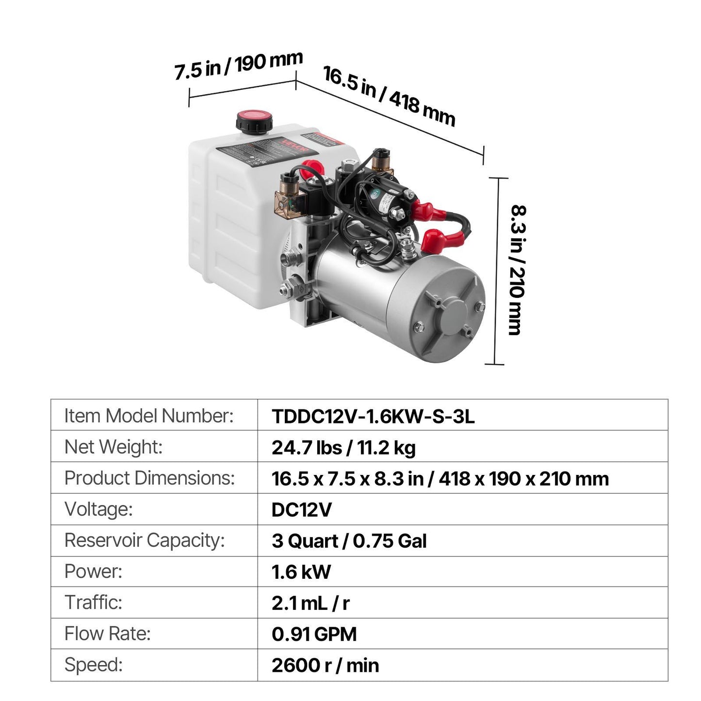 3 L Hydraulic Power Unit — view 8
