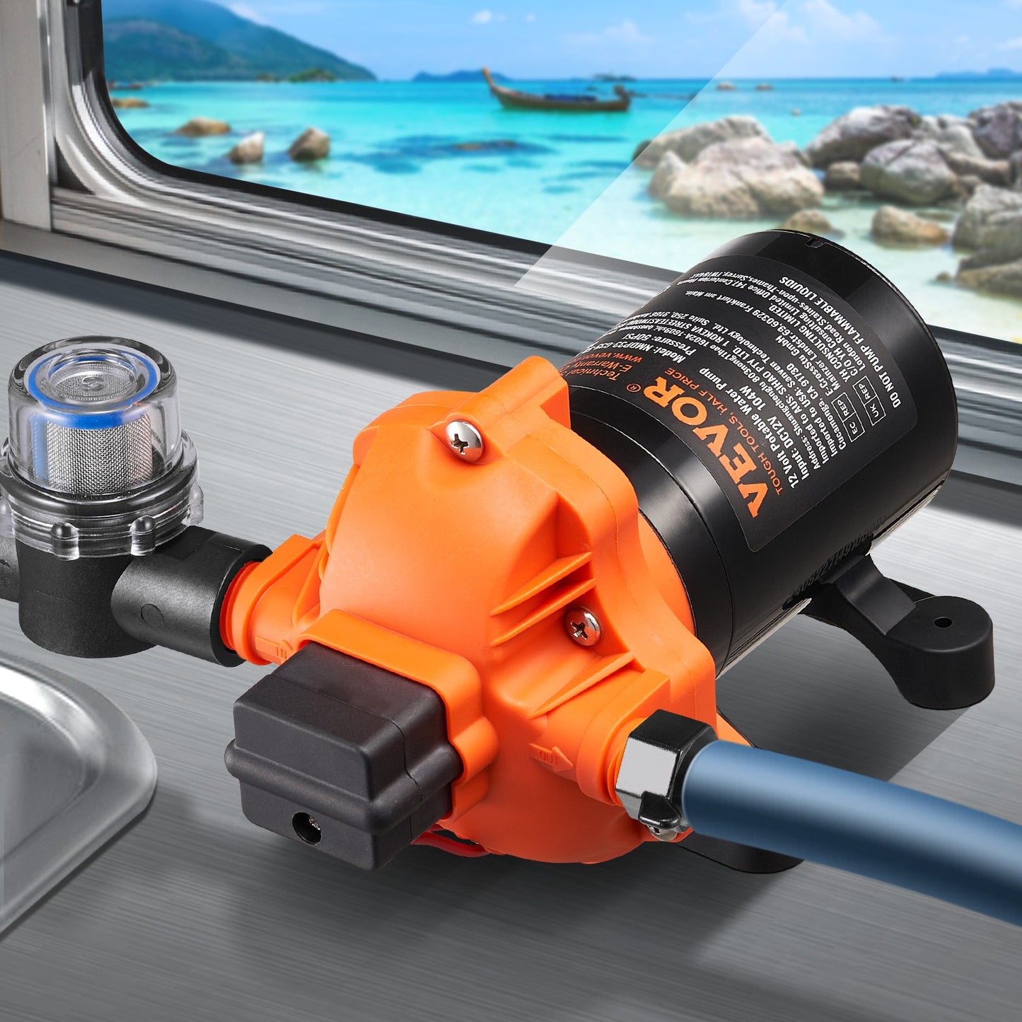 Diaphragm Pump 3.5GPM 13.25L/min 3-Chamber — view 9