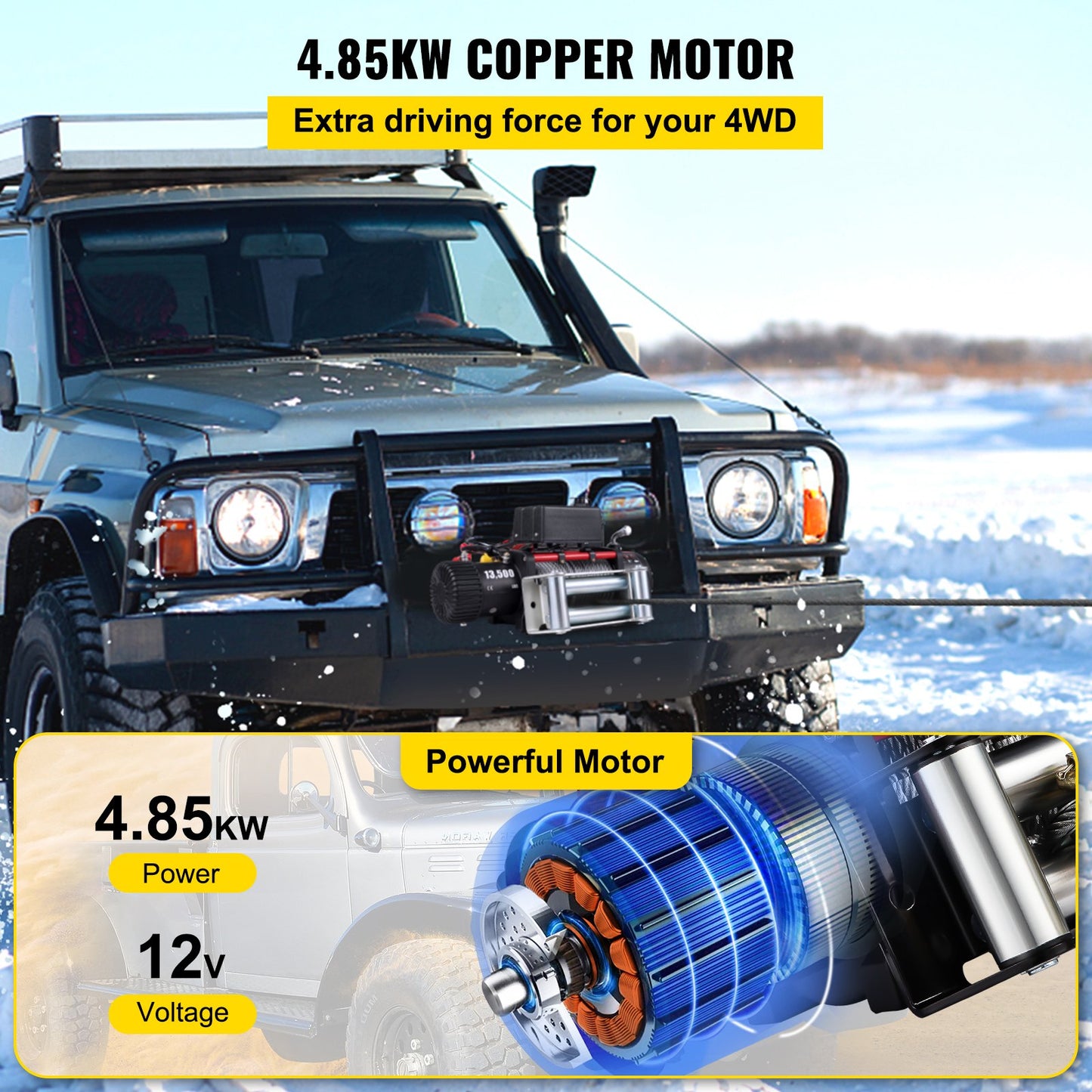 Electric Winch Recovery 12v 13500Lb — view 4