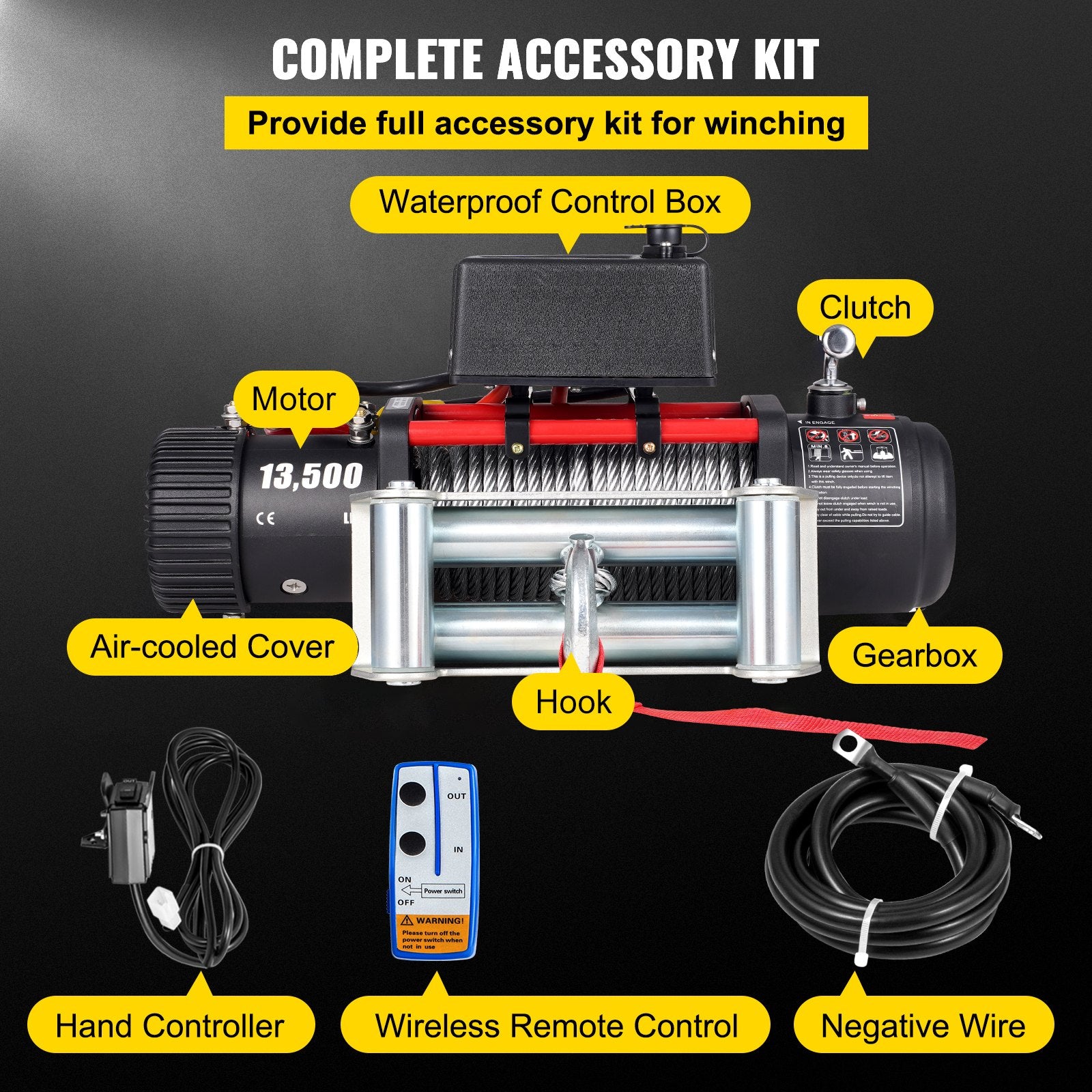 Electric Winch Recovery 12v 13500Lb — view 7