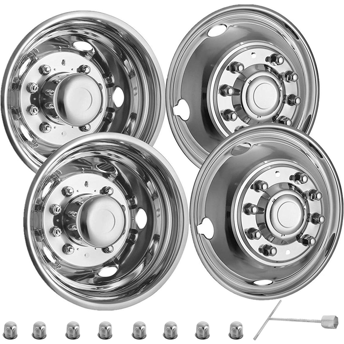 Polished 19.5 10 Lug Wheel — view 2