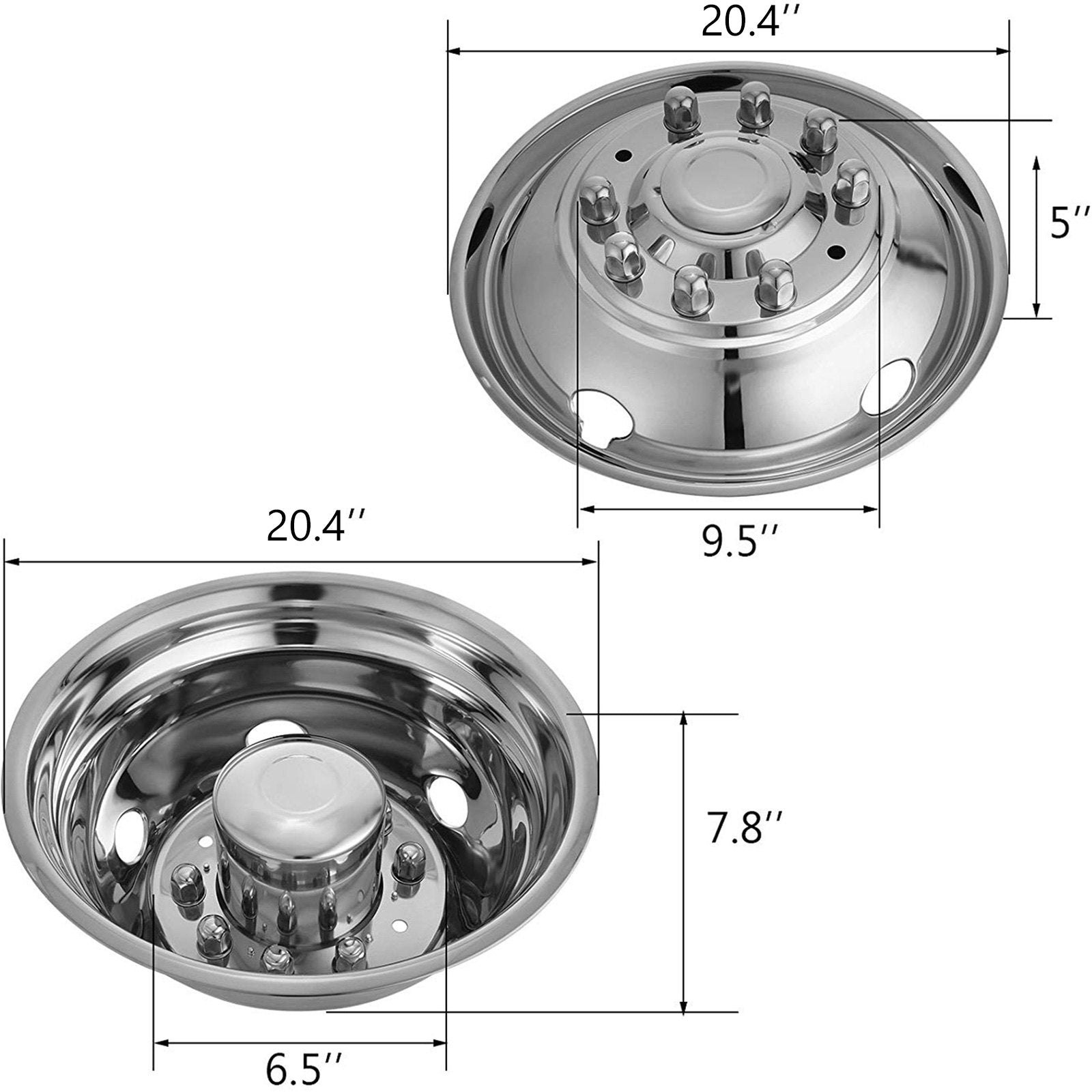 Polished 19.5 10 Lug Wheel — view 9