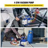 4CFM 1/4HP Rotary Vane Vacuum — view 3