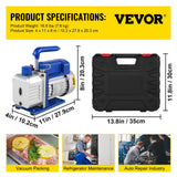 4CFM 1/4HP Rotary Vane Vacuum — view 8