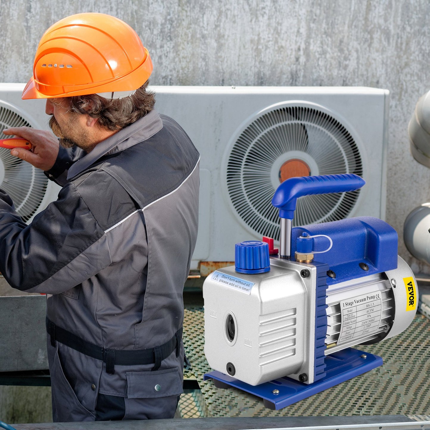 4CFM 1/4HP Rotary Vane Vacuum — view 9