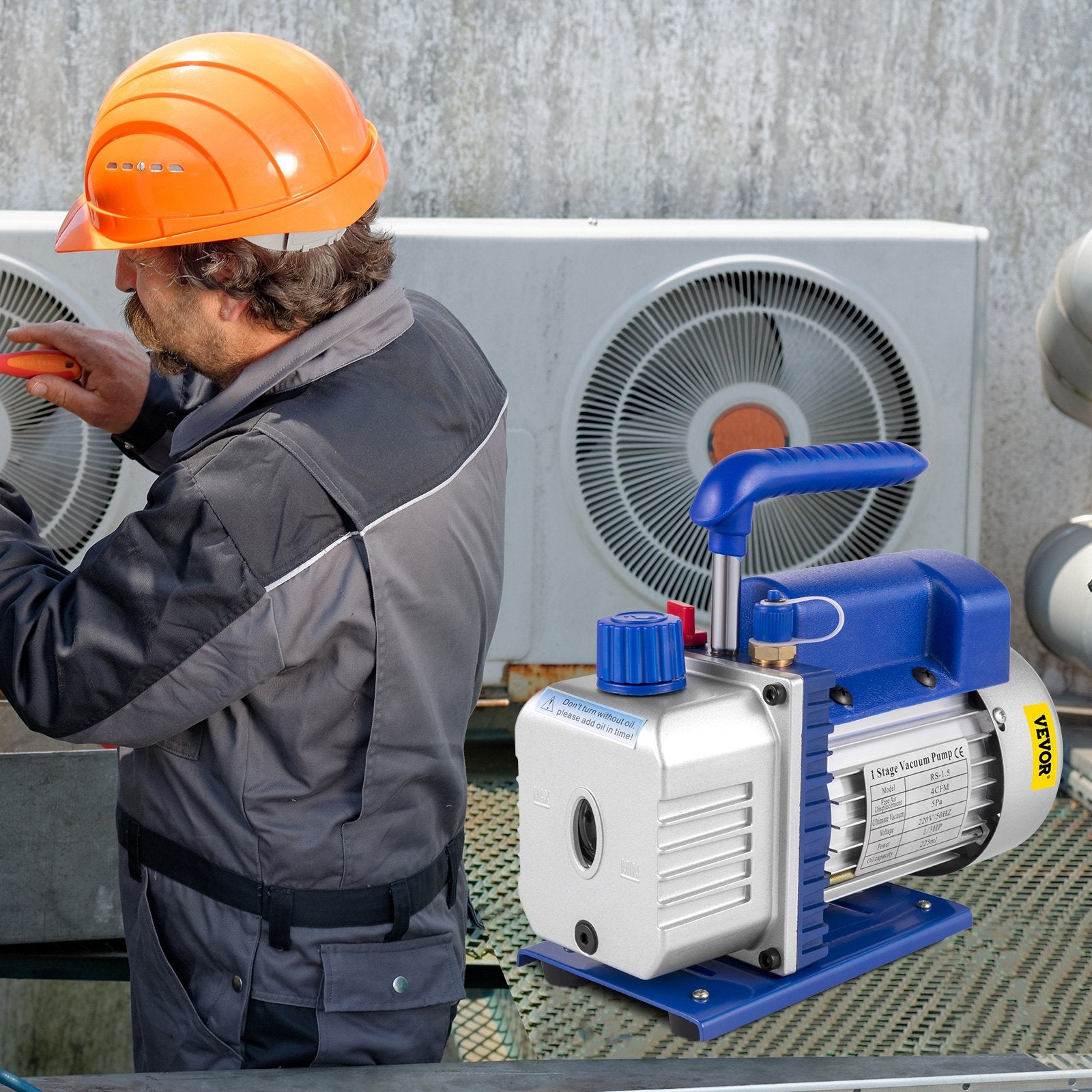 4CFM 1/4HP Rotary Vane Vacuum — view 9