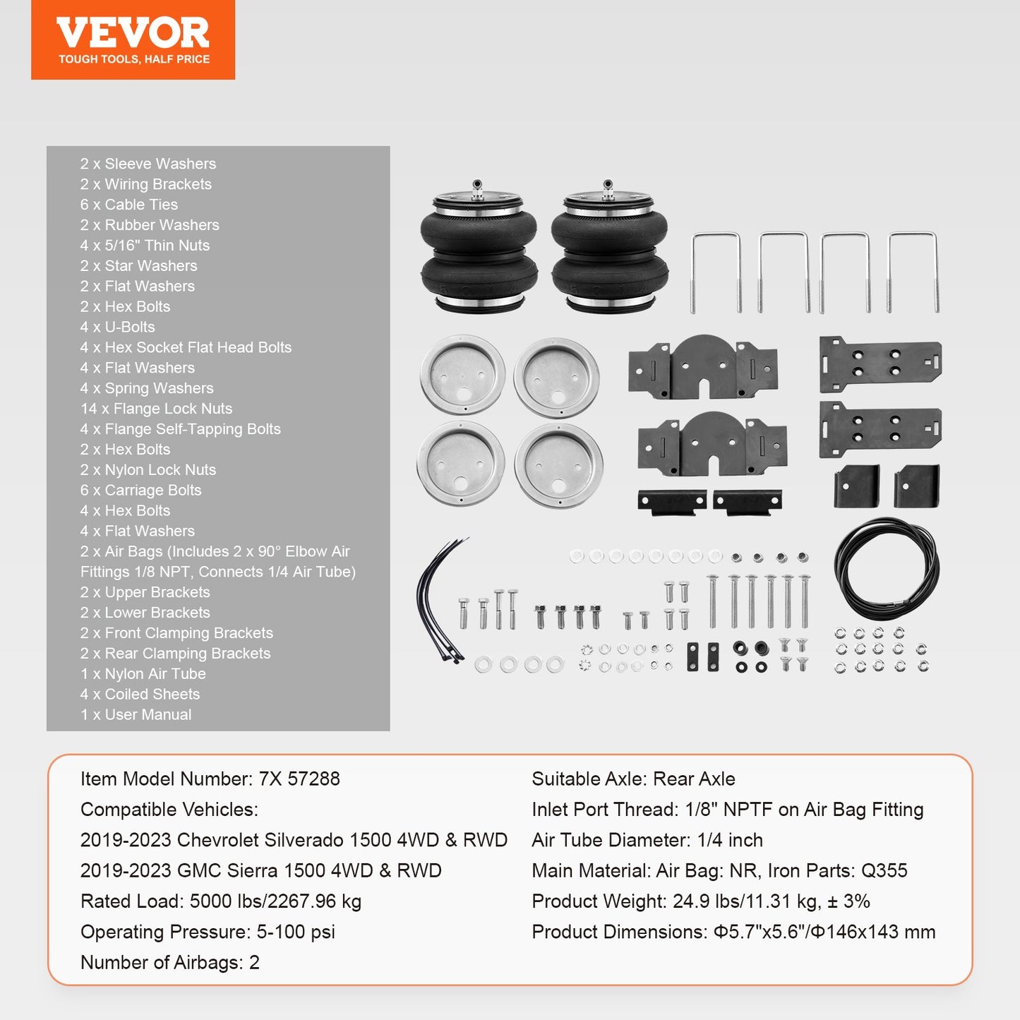 Air Bag Suspension Kit, Air — view 8