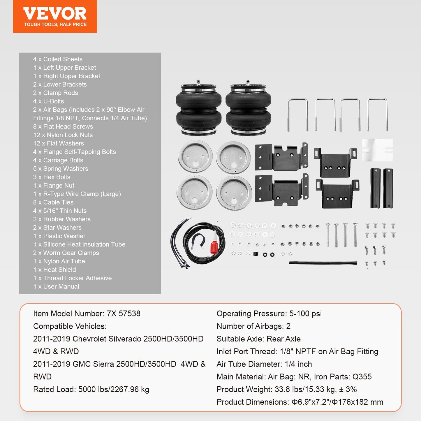 Air Bag Suspension Kit, Air — view 8