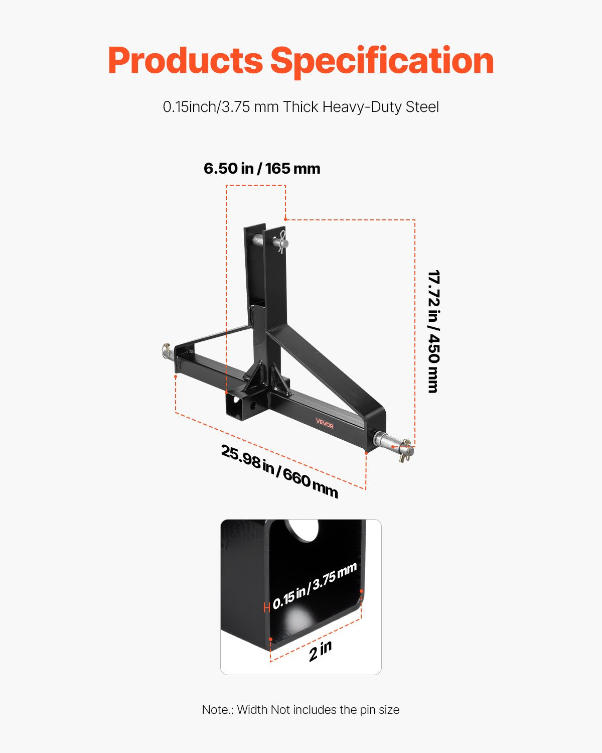 3 Point Trailer Hitch with — view 4