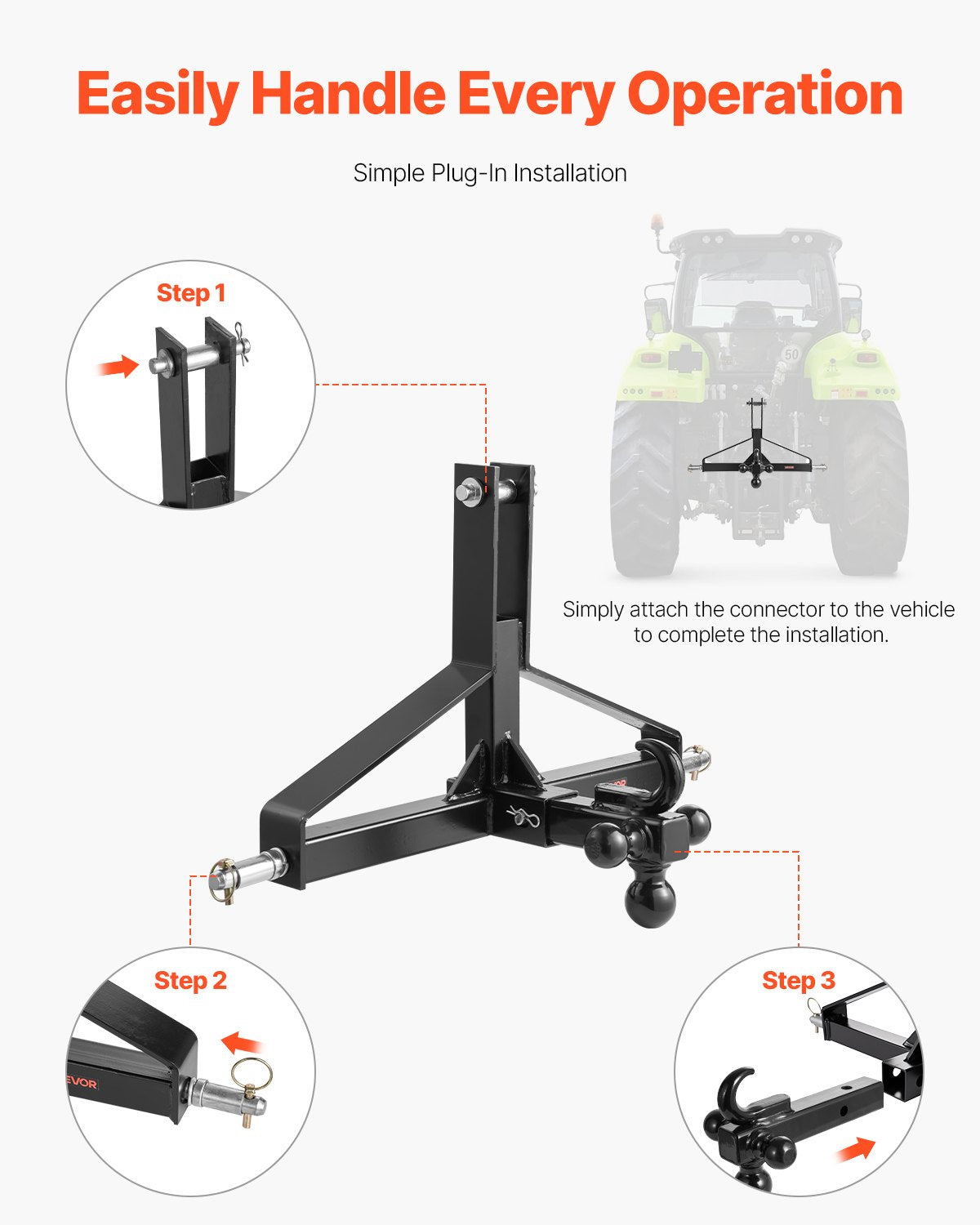 3 Point Trailer Hitch with — view 7