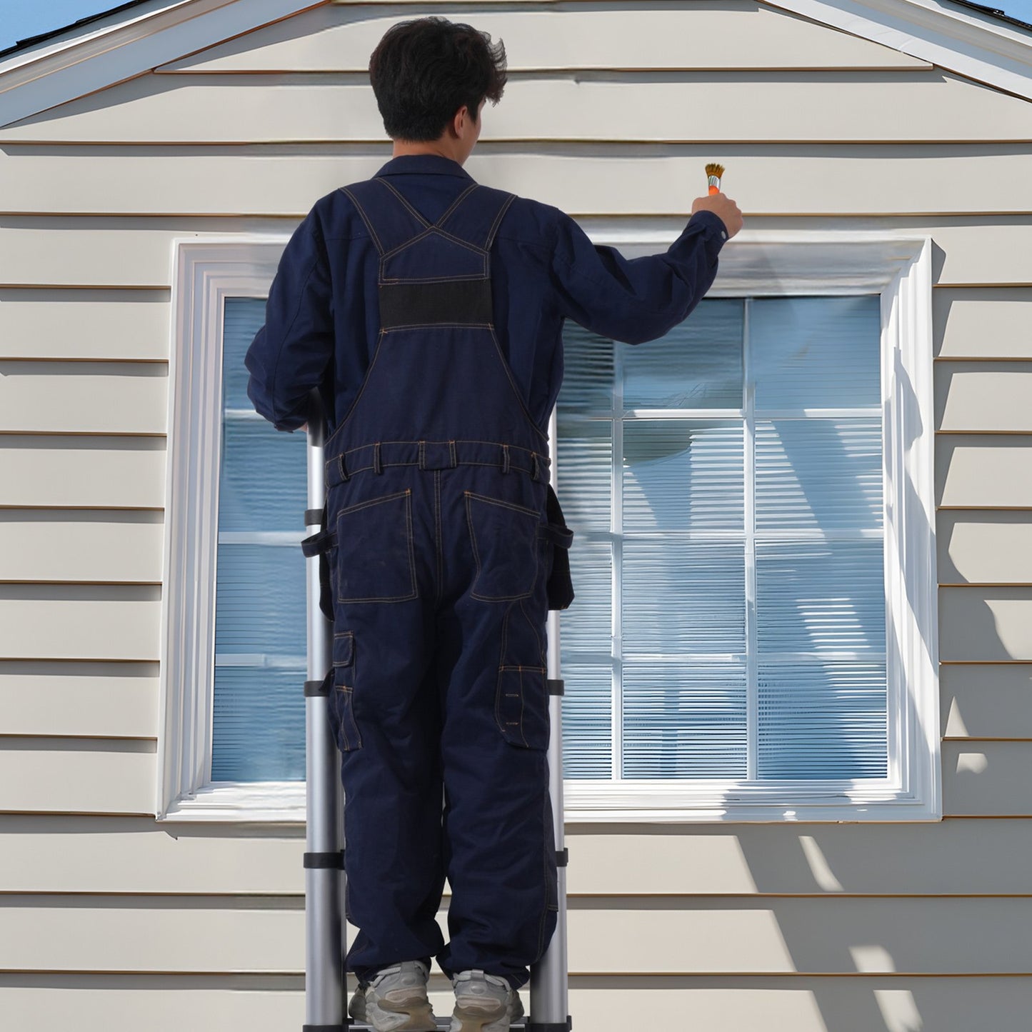 Telescoping Extension Ladder 12.5FT A-Shape — view 9