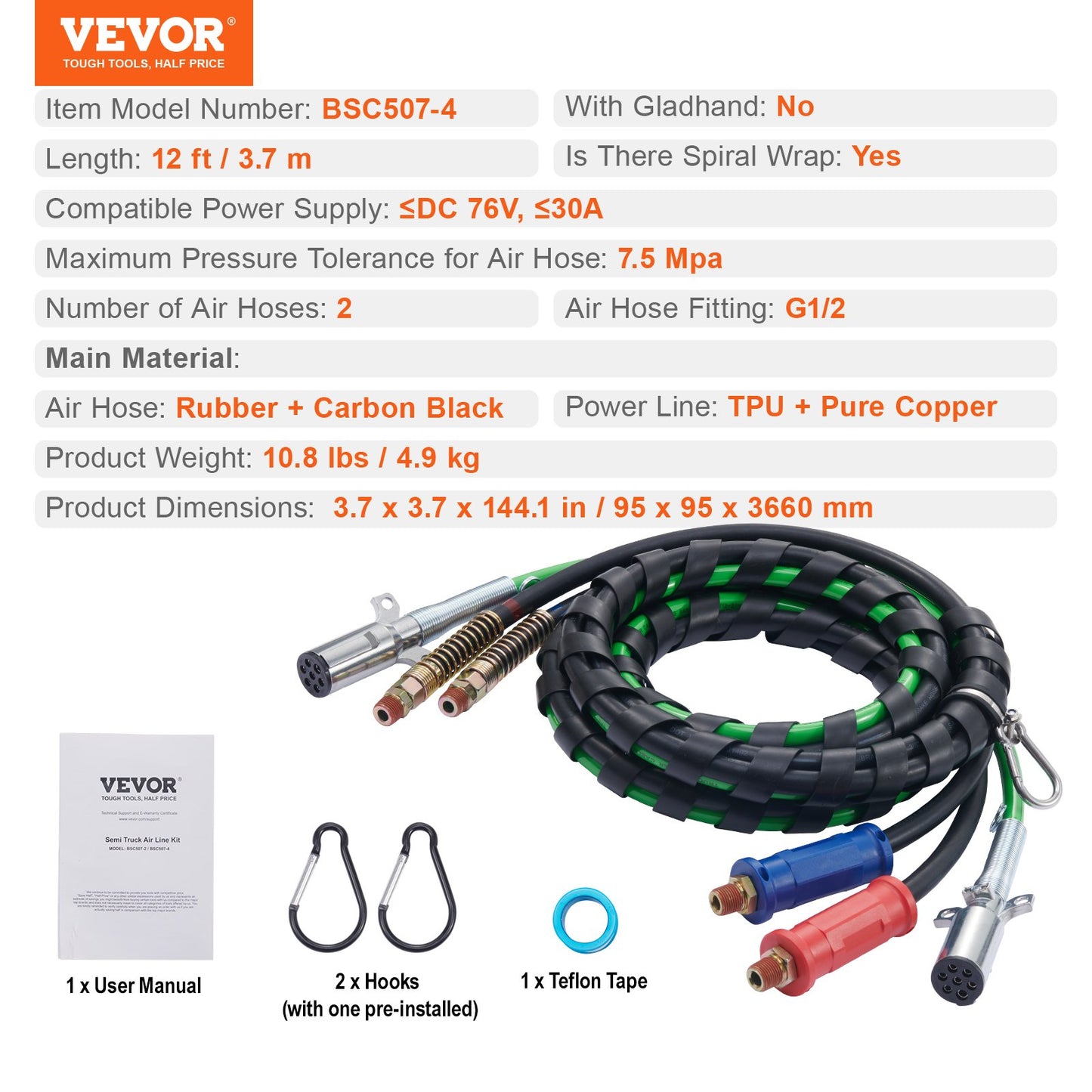 Semi Truck Air Lines Kit — view 8