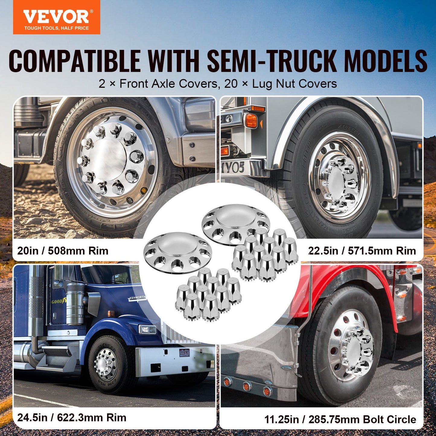 Front Axle Cover Combo Kit — view 3