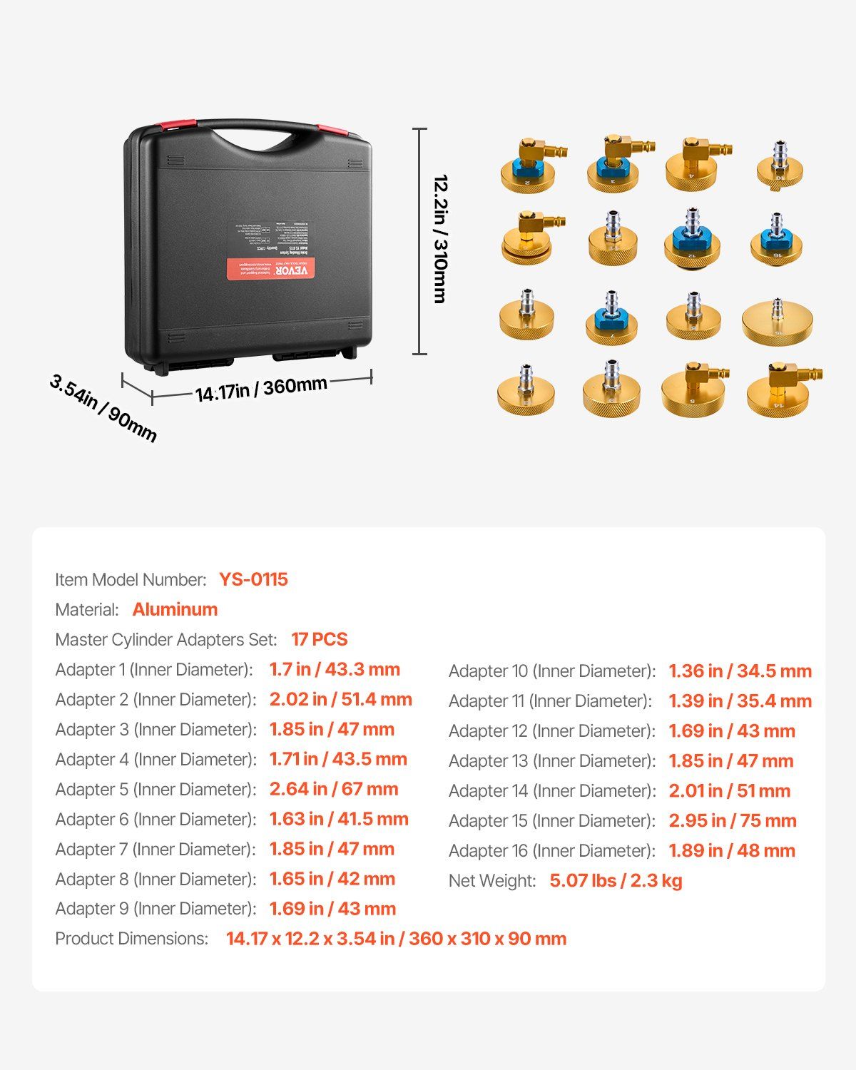 Brake master bleeder kit, 17 pcs — view 8