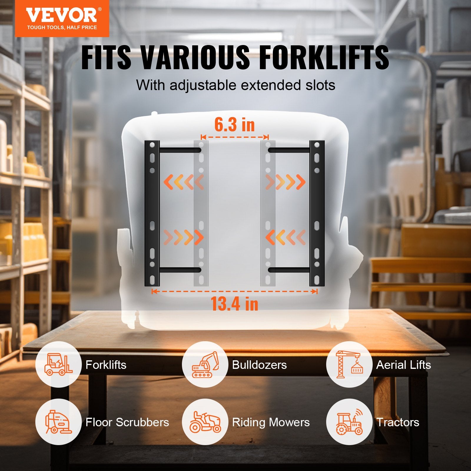 Universal Forklift Seat, Fold Down — view 3