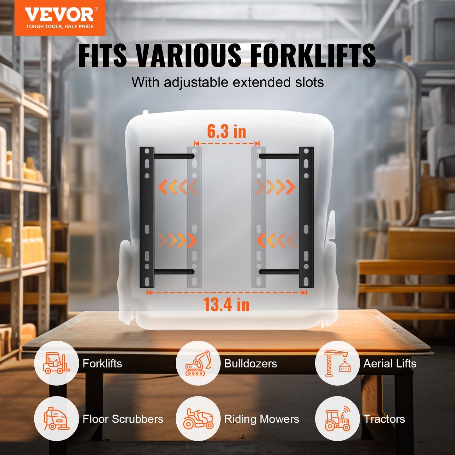 Universal Forklift Seat, Fold Down — view 3