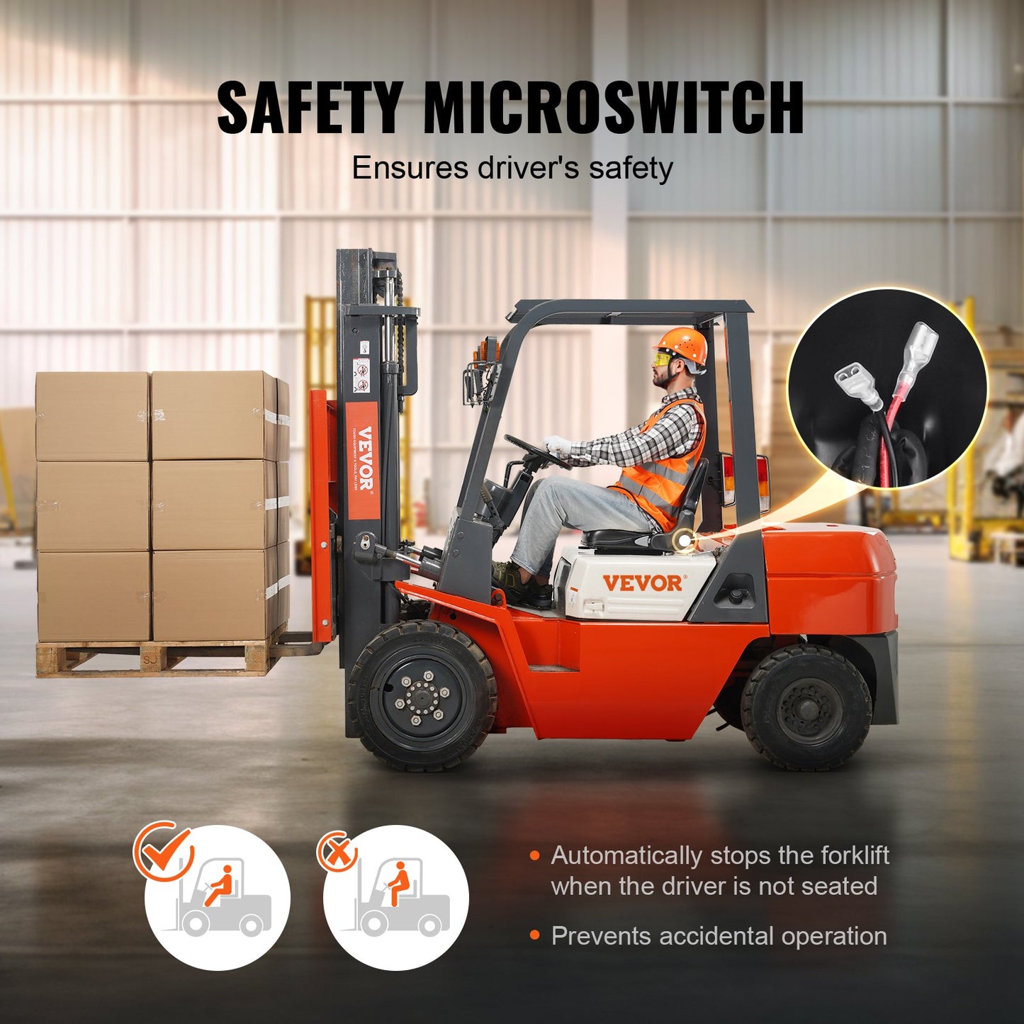 Universal Forklift Seat, Fold Down — view 5