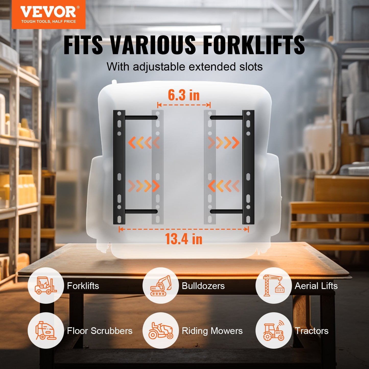 Universal Forklift Seat, Fold Down — view 3