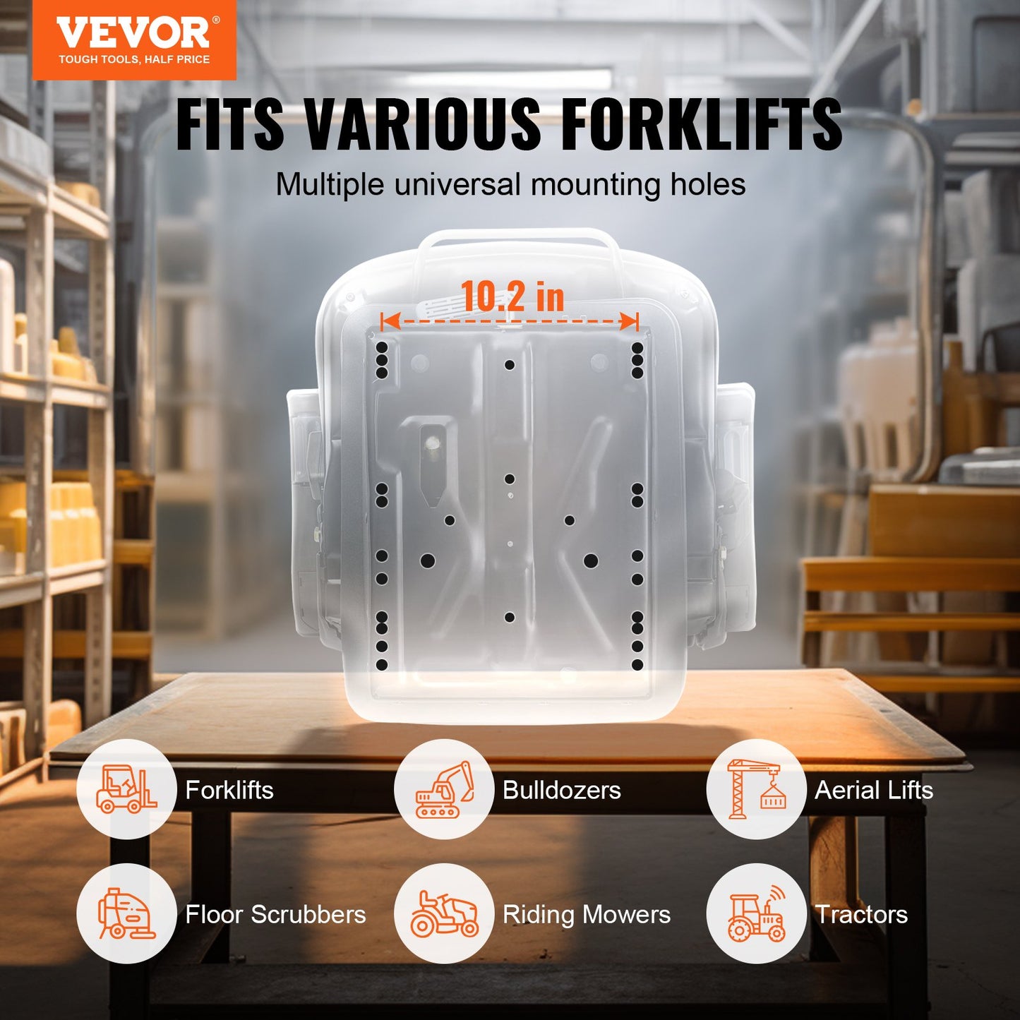 Universal Forklift Seat Adjustable Tractor — view 3