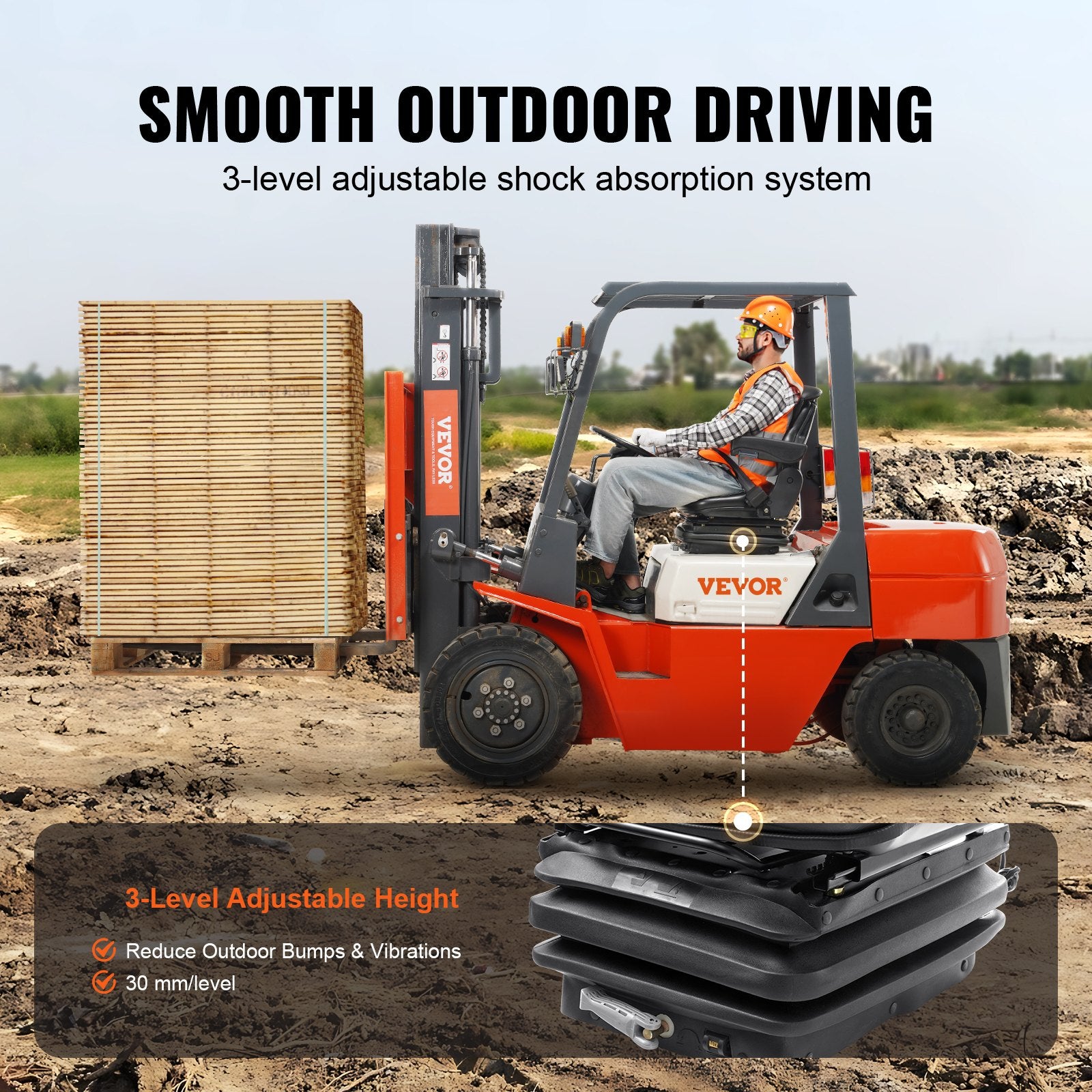 Universal Forklift Seat Adjustable Tractor — view 4