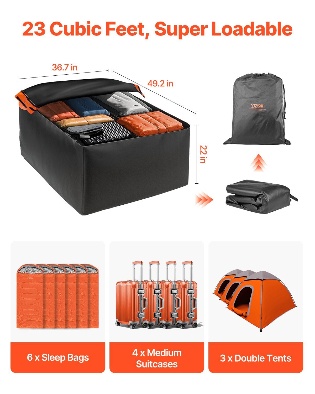 Car Rooftop Cargo Carrier Bag — view 4