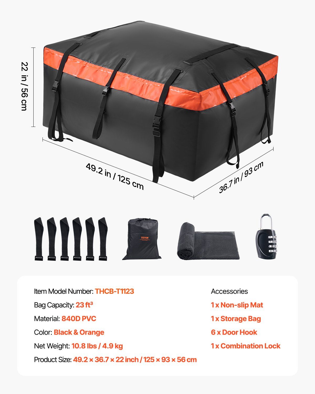 Car Rooftop Cargo Carrier Bag — view 8