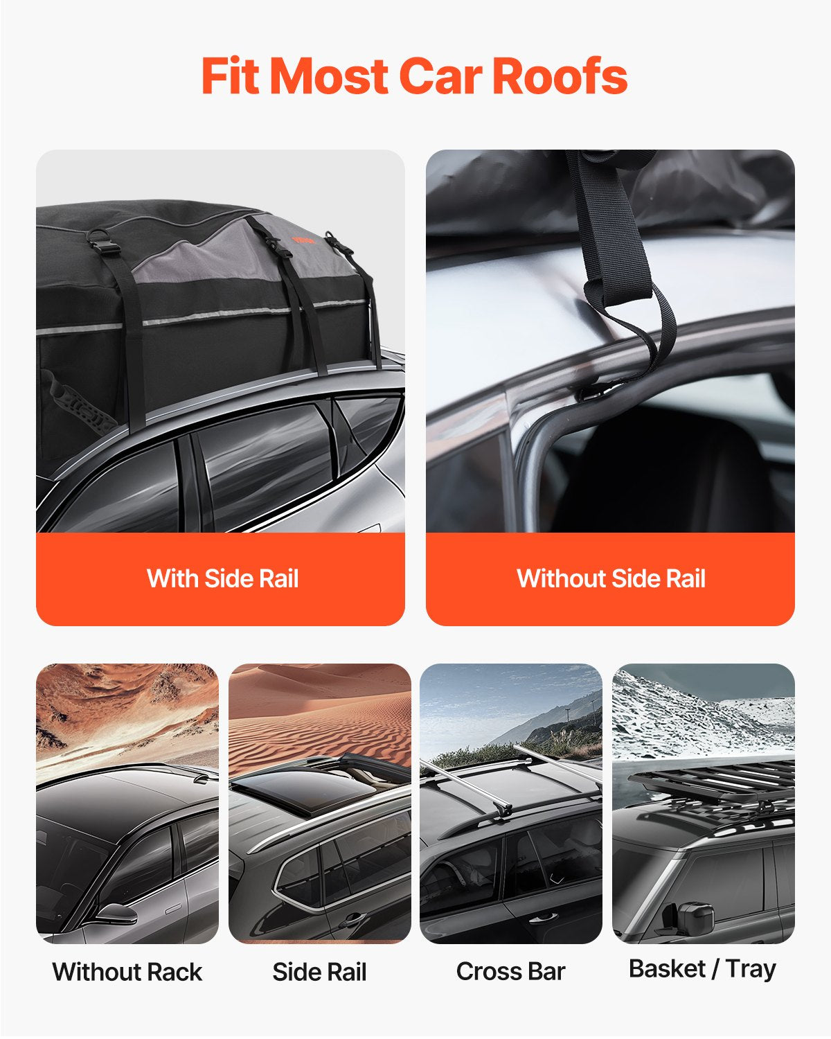 Car rooftop cargo carrier bag 21 cubic feet — view 6