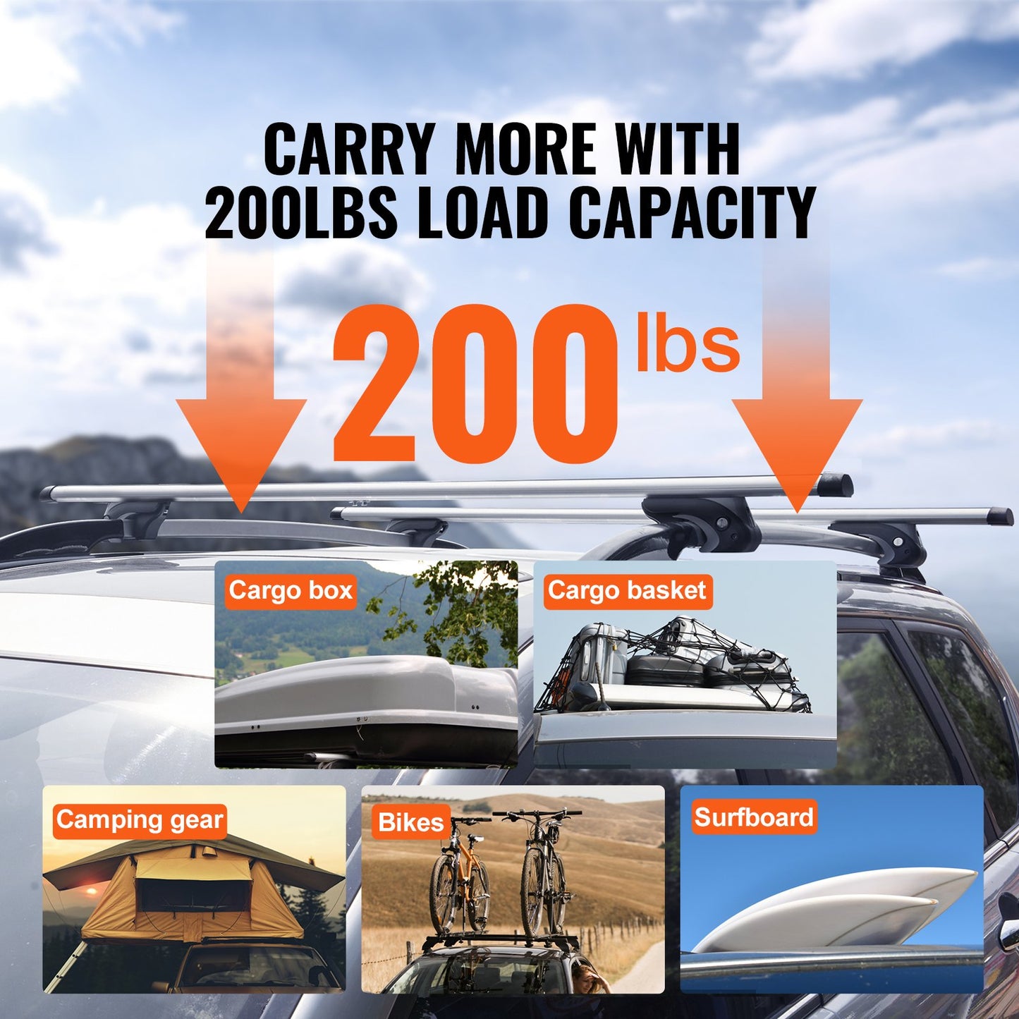Roof Rack Cross Bars, Aluminum — view 5