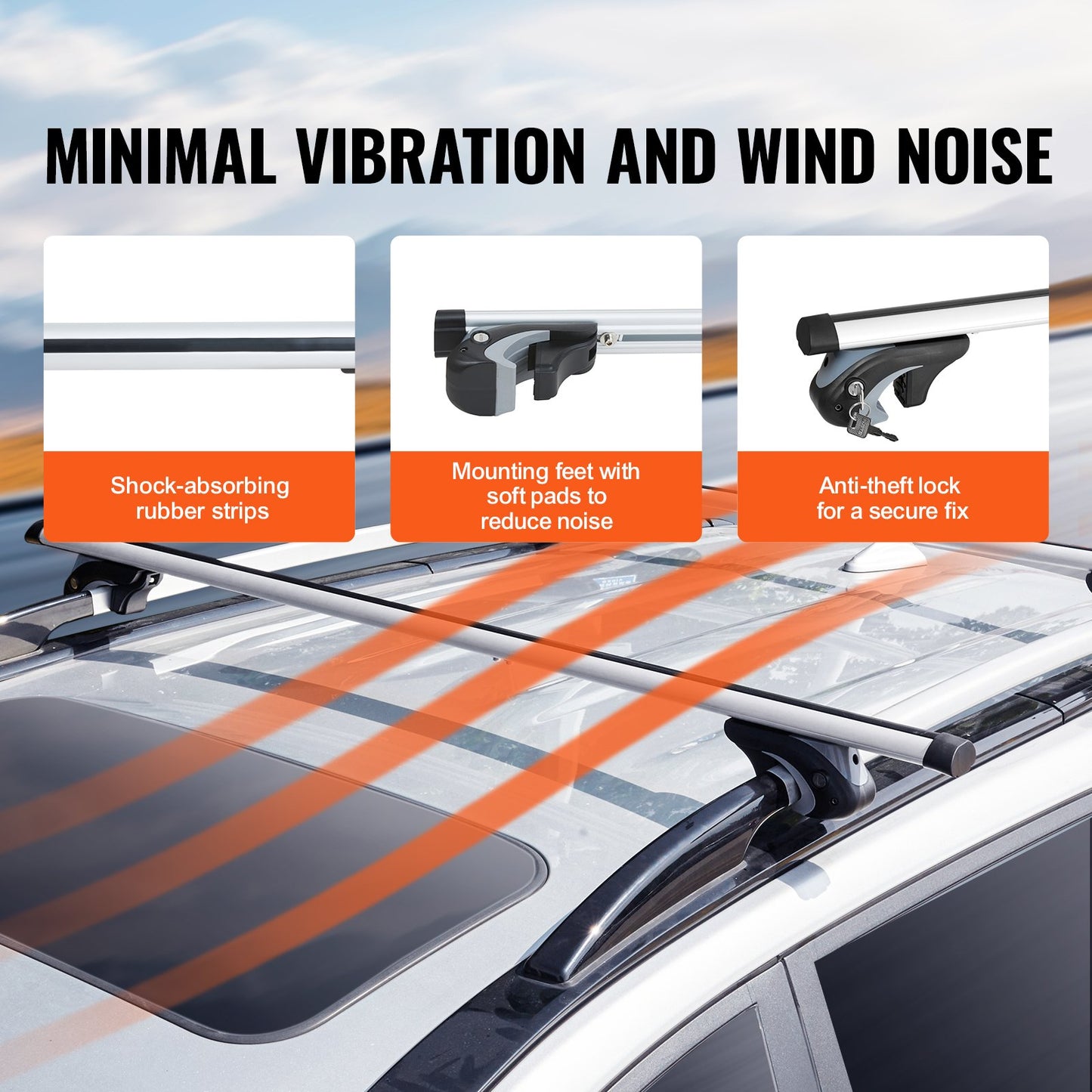 Roof Rack Cross Bars, Aluminum — view 7