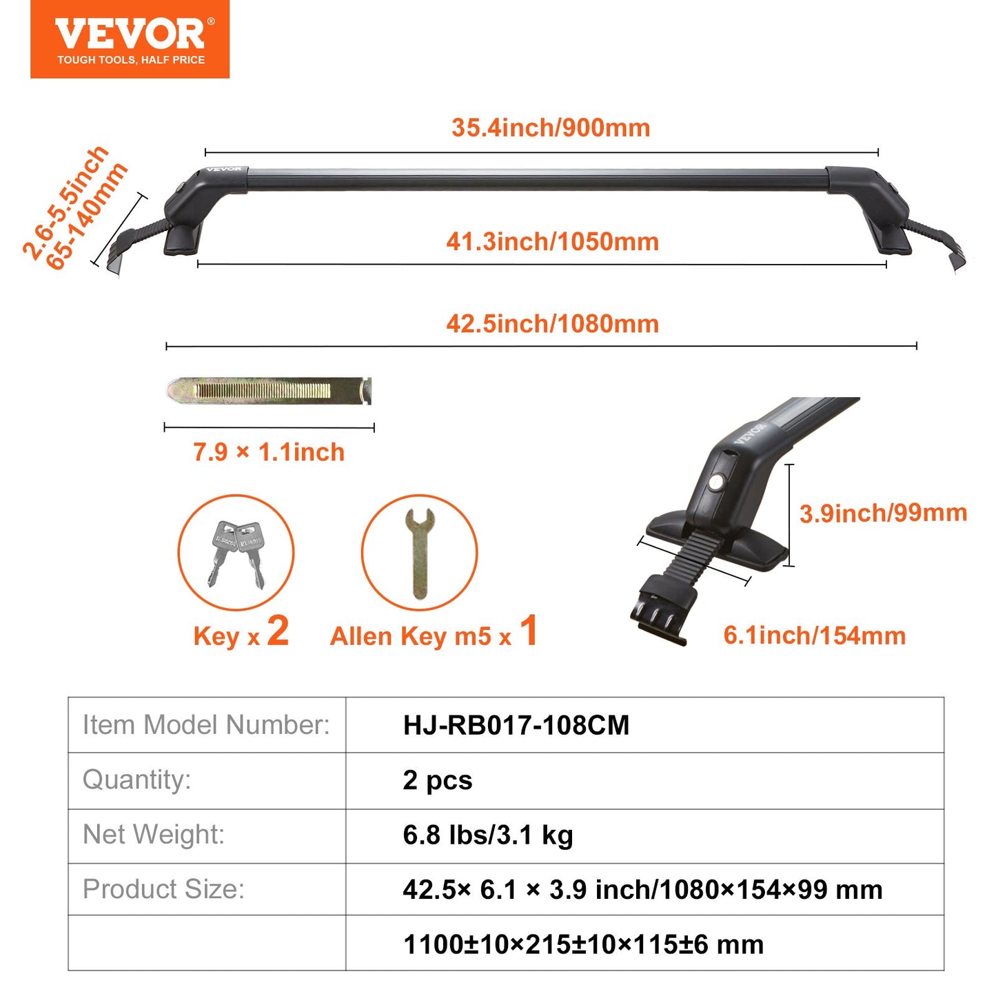 Universal Roof Rack Crossbar for — view 8