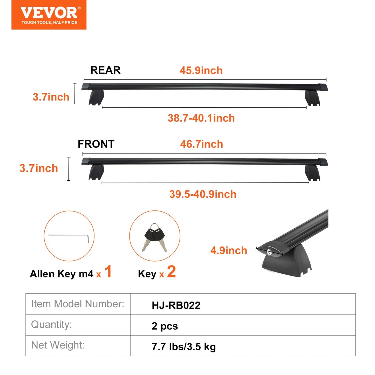 Roof Rack Crossbar for JEEP — view 8